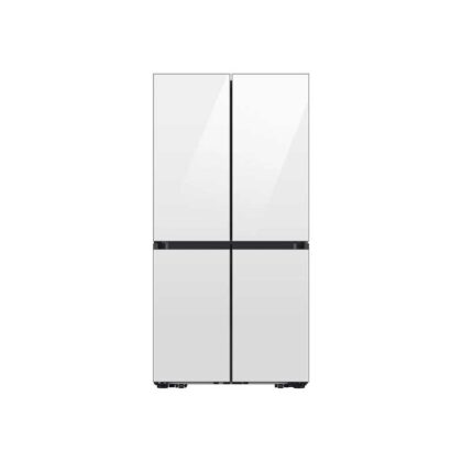 Bespoke 29 cu. ft. 4-Door Flex™ Refrigerator with Beverage Center™ & Customizable Door Panels in White Glass