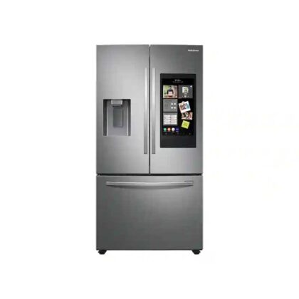 26.5 cu. ft. Large Capacity 3-Door French Door Refrigerator with Family Hub™ and External Water & Ice Dispenser in Stainless Steel