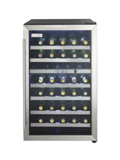38 Bottle Free-Standing Wine Cooler in Black Stainless Steel