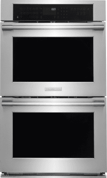 30" Double Electric Wall Oven with Dual-Fan Convection, Temp Probe, Self-Cleaning Racks, and Rapid Preheat.