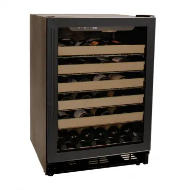 50 Bottle Black Built-in Wine Refrigerator