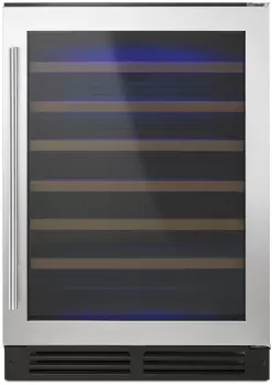 24" Under Counter Wine Center, 51-Bottle Capacity, Single Zone, LED Lighting.