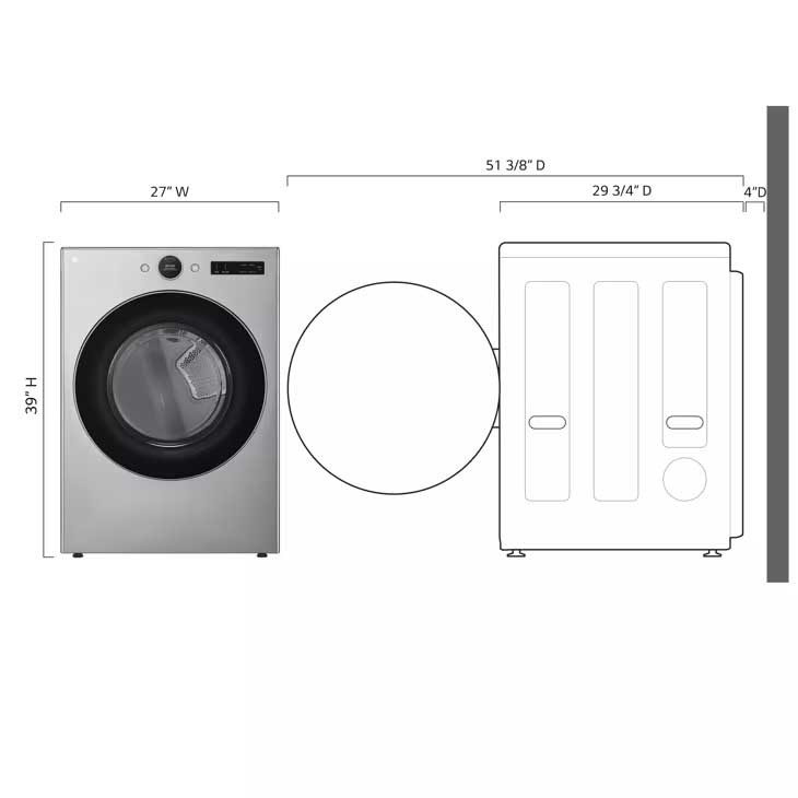 7.4 cu. ft. Ultra Large Capacity Smart Front Load Gas Dryer with Sensor Dry & Steam Technology - Image 2