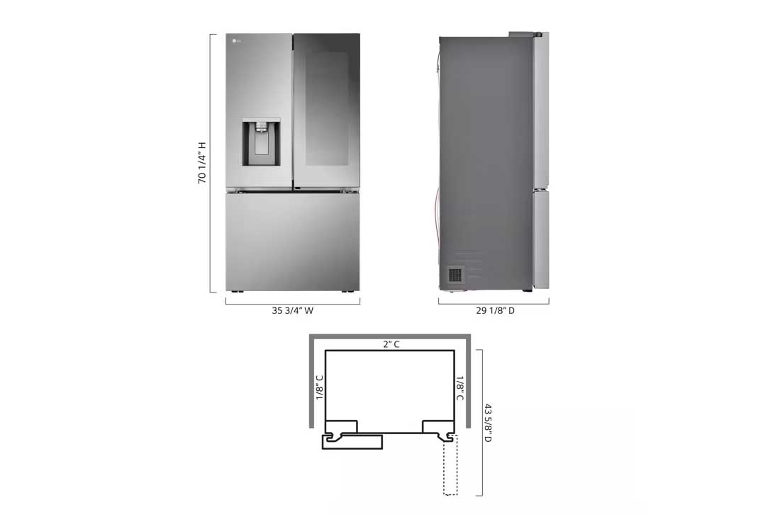 36-inch Wide InstaView® Counter-Depth MAX™ Refrigerator - 26 cu. ft. - Image 2