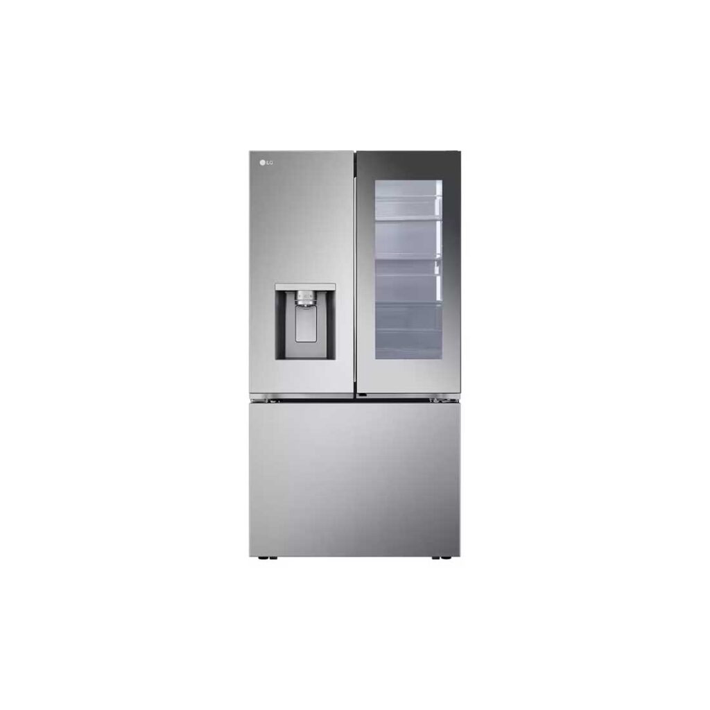 LG LRYKC2606S 26 cu. ft. (25.5 cu. ft. total) Mirror InstaView Counter-Depth MAX French Door Refrigerator with Four Types of Ice