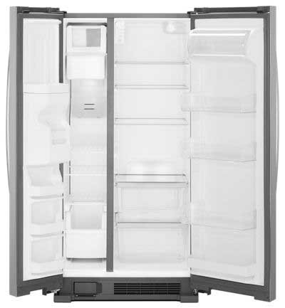 36-inch Wide Side-by-Side Refrigerator – 24 cu. ft. - photo 3
