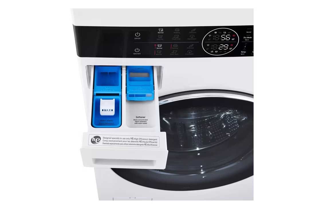 LG WKHC252HWA 5.0 cu. ft. washer / 7.8 cu. ft. dryer Single Unit WashTower with Center Control, Electric Ventless Heat Pump Dryer - photo 7