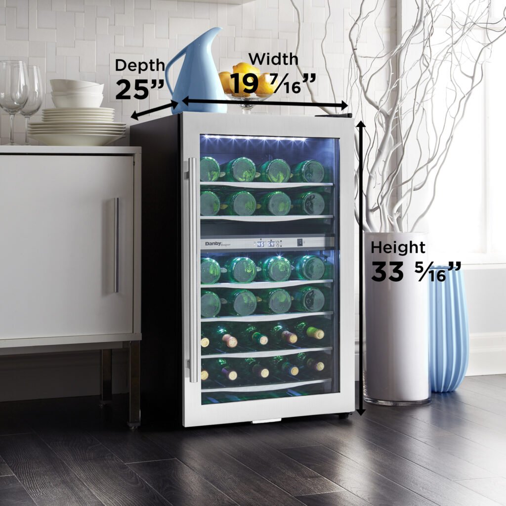 Danby DWC040A3BSSDD 38 bottles / 4.0 cu. ft. Dual-Zone Wine Cooler - photo 6