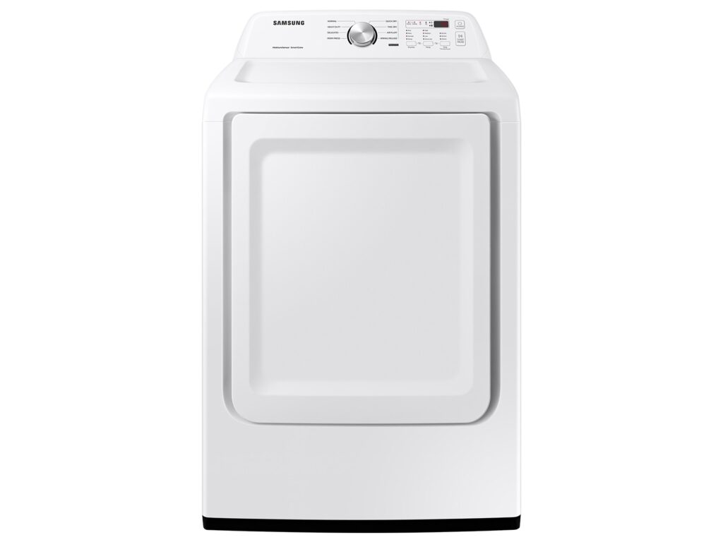 Samsung DVE45T3200W 7.2 cu. ft. Electric Dryer with Sensor Dry – Open Box / Scratch & Dent