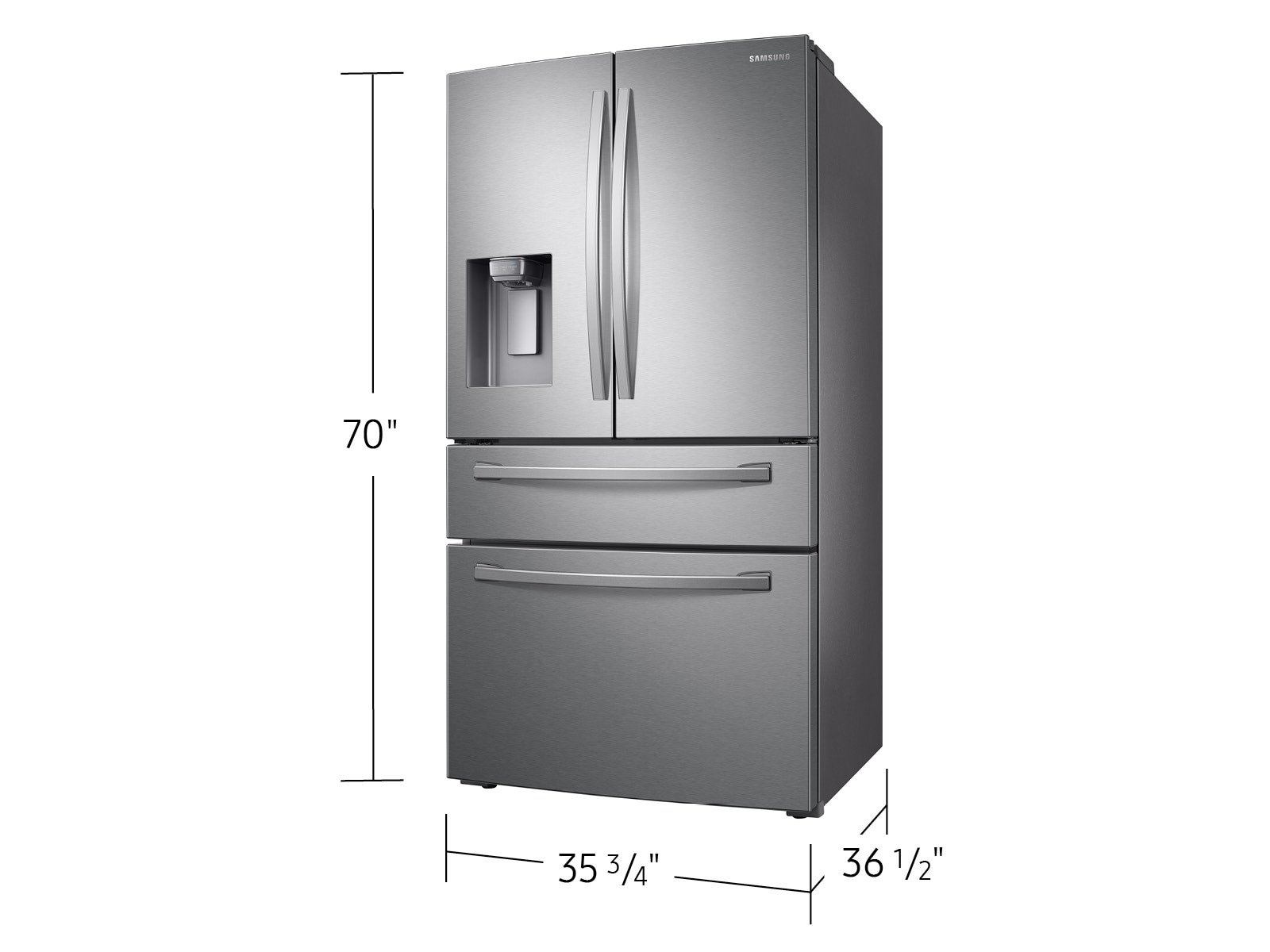 Samsung RF28R7201SR 28 cu. ft. 4-Door French Door Refrigerator with FlexZone Drawer – Scratch & Dent - photo 2